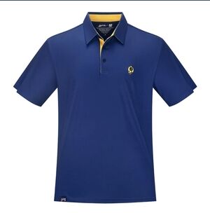 Jerry Garcia By Section 119 Men's Navy Wolf Polo Shirt Nwot Size Large